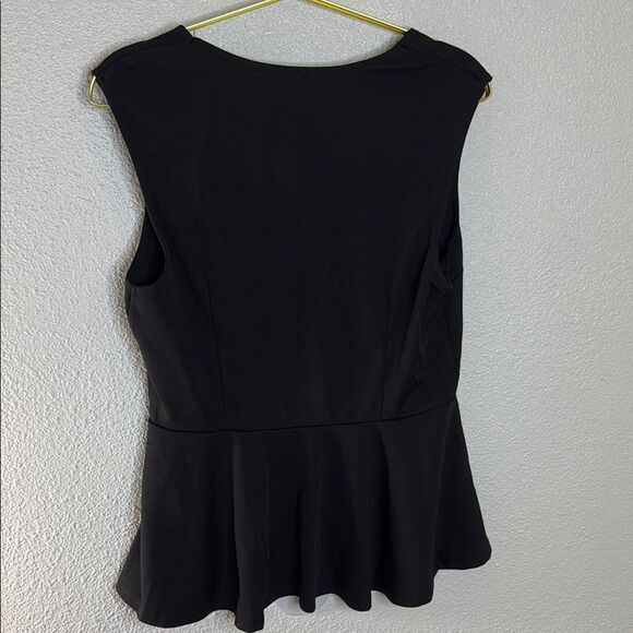NWT-Floerns-Elegant Black Sleeveless Top- Size XL - Picture 4 of 5